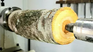 Woodturning - Cherry goblet!! #Classic 【木工旋盤】職人技で桜の枝からグラス