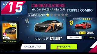 Asphalt 9 Unlocking Peugeot Onyx | Garage Level 15 | Ferrari Laferrari 4* Asphalt 9 | XP Gamer YT