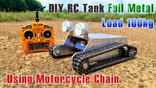 Build A RC Cycle Freewheel Motorcycle Chain Tank Full Metal