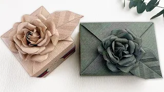 Gift Wrapping | Gift Box Packing + DIY Realistic Paper Flower（EASY）