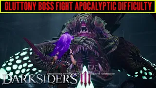 Darksiders 3 Gluttony Boss Fight Apocalyptic Difficulty (Deadly Sin Gluttony Apocalyptic Difficulty)