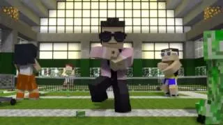 Minecraft Style On-screen Lyrics (Minecraft Parody Of Gangnam Style