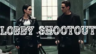 The Matrix movie Lobby Shootout Scene