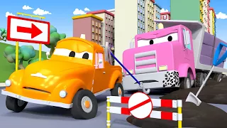Zaseknutá Flavy se zlobí - Odtahové auto Tom ve Městě Aut 🚗 Animáky o autech