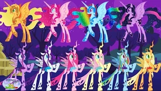 My Little Pony Transforms Mane 6 into Chrysalis Nightmare Moon Surprise Egg and Toy Collector SETC