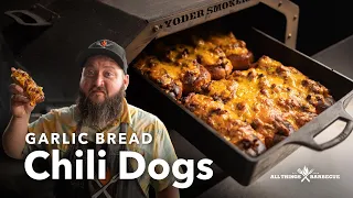 Garlic Bread Chili Dogs