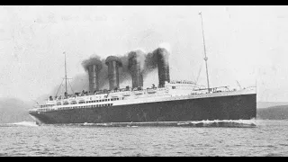 RMS Lusitania sounds: First funnel whistle, second funnel whistle, and horns