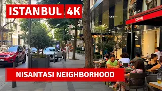 Istanbul 2022 Nisantasi 25 August Walking Tour|4k UHD 60fps