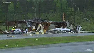 Storm brings severe damage in Alabama, Louisiana and Texas