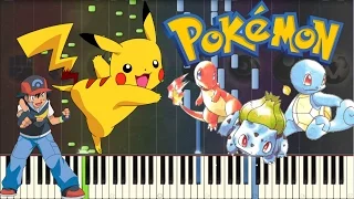 Pokemon Medley [Piano Tutorial] (Synthesia) // Kyle Landry + SHEETS/MIDI