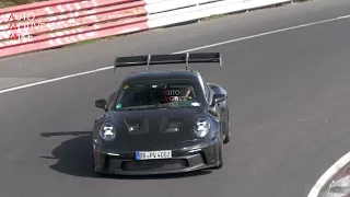 2022 PORSCHE 992 GT3 RS SPIED TESTING ON THE NÜRBURGRING