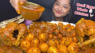 2 SPICY WHOLE CHICKEN CURRY 🐓 SPICY QUAIL EGG CURRY AND SPICY DUCK EGG CURRY 🔥 FOOD EATING SHOW
