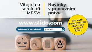 Seminář MPSV k novinkám v pracovním právu