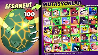 100 CANAVAR YUMURTASI AÇTIM ve TÜM MUTASYONLARI ÇIKARDIM🔥 ÜCRETSİZ ELMAS ve KOSTÜM🎁 Brawl Stars