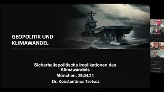 Sicherheitsrisiko Klimakrise: Vortrag von Dr. Konstantinos Tsetsos von der Bundeswehr-Uni München