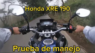 Honda XRE 190 prueba de manejo