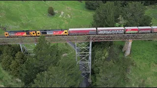 Train 650 by drone - Ormondville to Napier