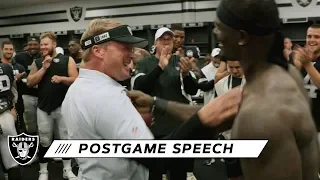 Week 1 postgame speech by Coach Gruden | Raiders