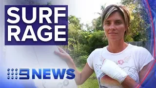 Surfing champion held underwater by 57-year-old man | Nine News Australia