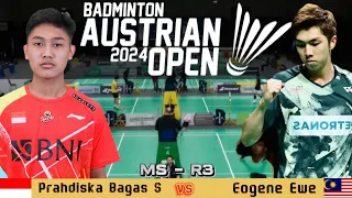 Prahdiska Bagas Shujiwo (INA) vs Eogene Ewe (MAS) |  Austrian Open 2024 Badminton