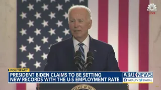 Fact check: Biden claims employment rate is at new record