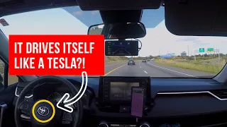 openpilot 0.7.8 | Toyota RAV4 drives itself like Tesla? | Self driving test #1