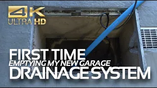 EMPTYING GARAGE DRAIN | First Time Emptying My New Garage Floor Drainage System in the Winter