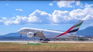 Heavy take off runway 22L for Emirates Airbus A380
