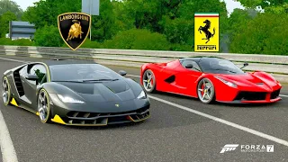 Forza 7 Drag Race: Ferrari LaFerrari - Lamborghini Centenario