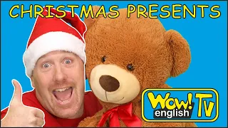 Opening, Unboxing Christmas Surprise Presents | Toys for kids with Steve and Maggie | Wow English TV