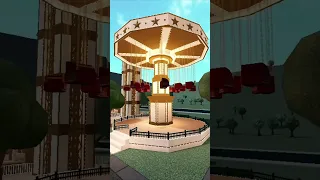 made flying chairs ride for my bloxburg theme park 🤍 #roblox #bloxburg  #bloxburgbuilds