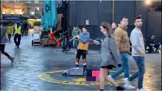 Street Music. Leicester Square London. 4K HDR 60fps