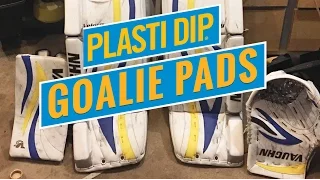 How I customized my goalie pads with Plastidip  / cheaper and better than padskins