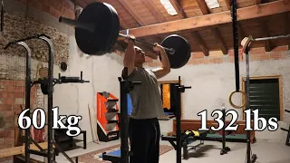 60 KG Overhead Press for 3 reps - Road to 70 KG