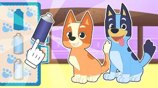 BABY PETS 🐶💙 Kira and Max dress up as Bluey and Bingo