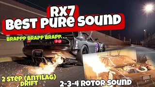 RX7 Sound Compilation Rotary engine BEST (Start up, 2 step, drift, Flyby, PURE SOUND) 2-3-4 ROTOR