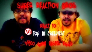 SUPER REACTION BROS REACT & REVIEW 10 Creepiest Video Game Easter Eggs!!!!