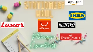 Huge Stationery Haul l Ali Express l IKEA l Amazon l India Planner essentials 2021