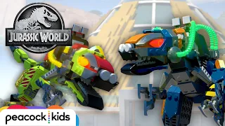 Robot Dinosaur Fight! | LEGO JURASSIC WORLD: LEGEND OF ISLA NUBLAR