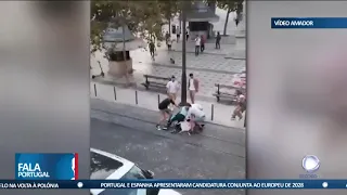 Jovem destrói carros em Lisboa
