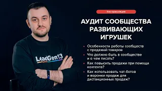 Аудит сообщества развивающих игрушек