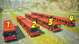 Articulated Bus Downhill Test - Beamng drive | SpeedRolls