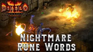 Diablo 2 Resurrected - Nightmare Rune Word Guide / Tips and Tricks