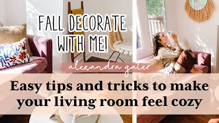 Decorating My Living Room For Fall | How To Make Your Home Cozy!