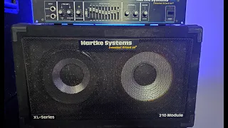 Hartke speakers compared - original Aluminum cone vs. HyDrive 10 inch in the same cabinet.