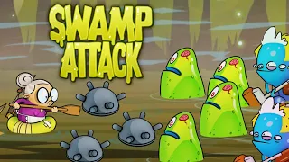 ПОДМОГА для ТЁТИ КЛАВЫ! Атака Болотных Монстров в игре Swamp Attack