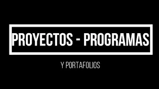 Proyectos-Programas-Portafolio