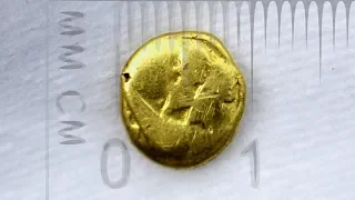 Tiny Ancient Celtic Gold coin found older than Jesus 60BC