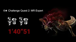 [MHW:I] 6★ Challenge Quest 2: MR Expert Savage Deviljho 1'40"51 duo gunlance XB1