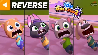 ◀️ REVERSE Talking Tom Gold Run 2 All Characters in Lava World  NEW GAMEPLAY tom,angela,becca,hank,